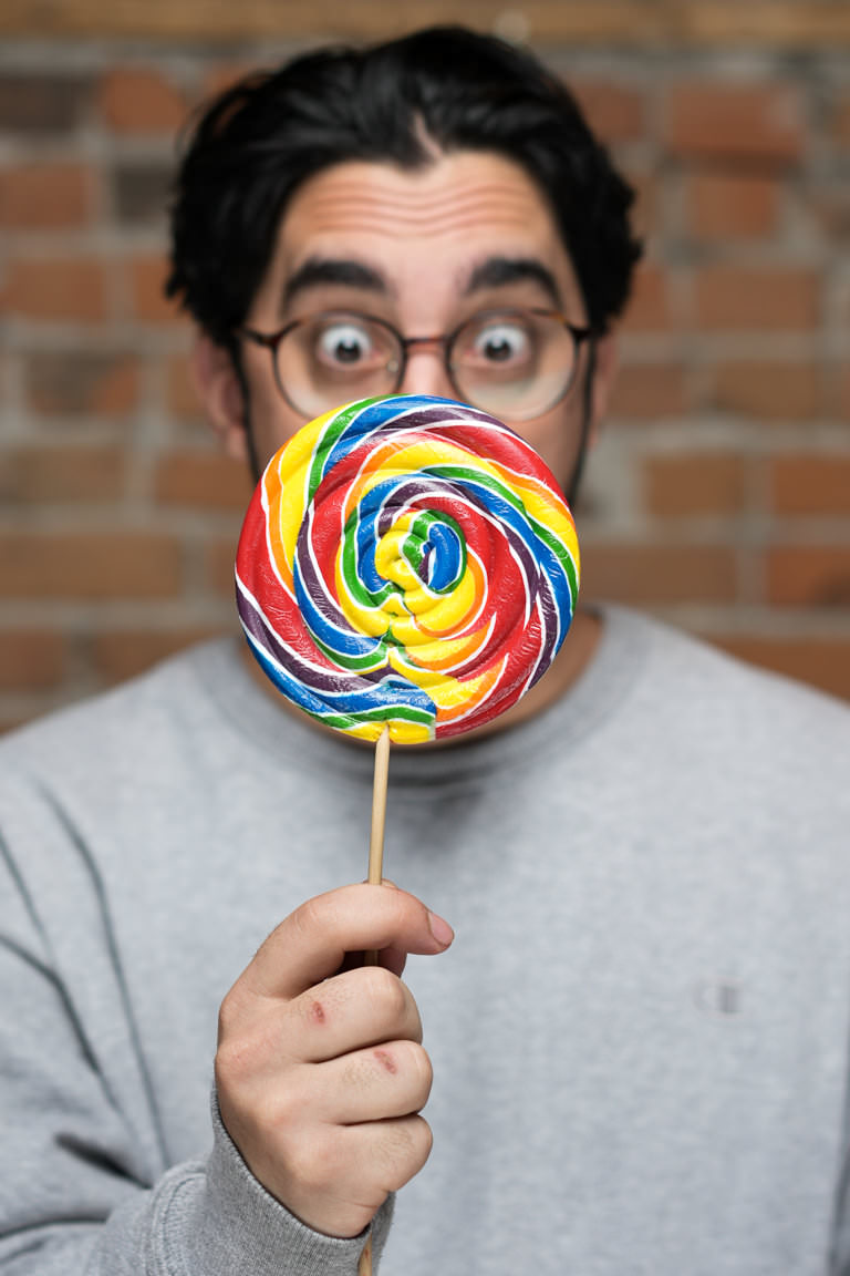lollipop self portrait