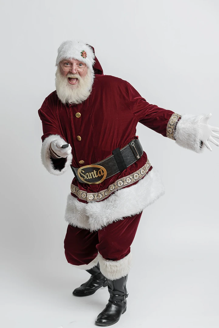 santa doing self portraits - self portrait photo booth
