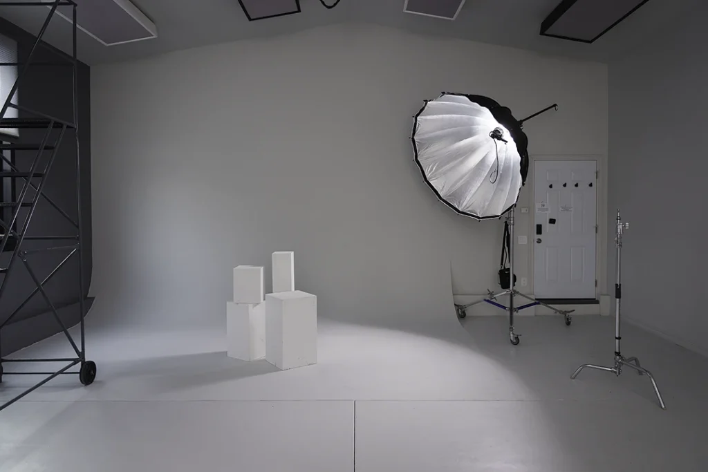 equipment at self portrait studio in Calgary