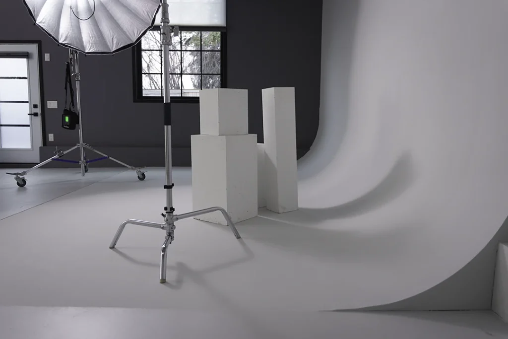 cyclorama and windows at self portrait studio