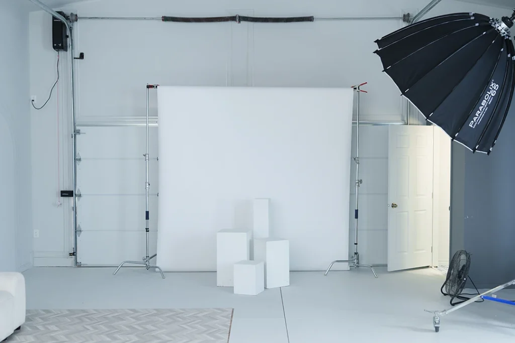 editorial setup for self portrait studio